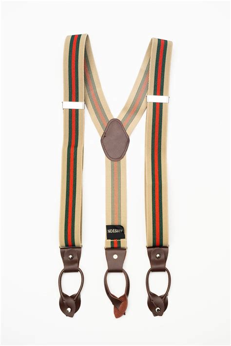 brown gucci suspenders